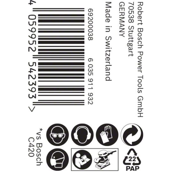 Bosch EXPERT C470 Schleifpapierrolle zum Handschleifen, 115 mm, 5 m, K 240-Beschreibung lesen