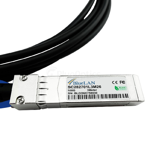 Supermicro CBL-NTWK-0988-Q28M1 compatibles BlueLAN QSFP28 DAC SC282701L1M26