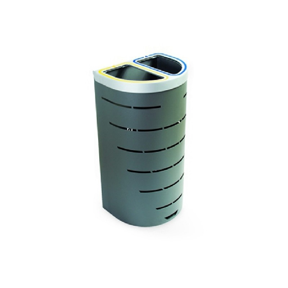Bidone selettivo 95 L per 2 rifiuti Bidone selettivo 95 L per 2 rifiuti-Leggi tutto