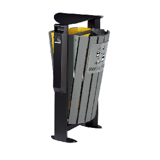 Corbeille Arkea 2 x 60 L avec cendrier-Lire la description
