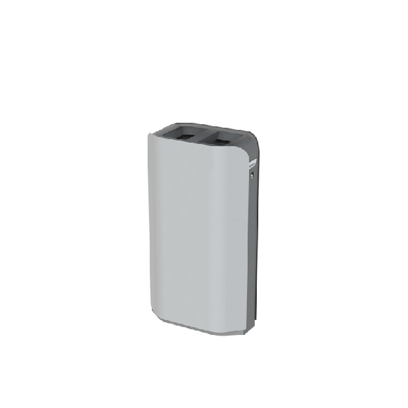 Corbeille en acier galvanisé 2 x 100 l avec support sac Corbeille en acier galvanisé 2 x 100 l avec support sac-Lire la description