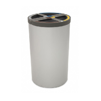 Papelera de reciclaje 120 L con 4 compartimentos-Leer más