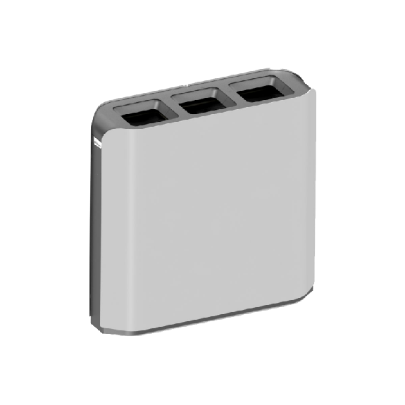 Corbeille en acier galvanisé METROPOLE 3 x 100 l - support sac Corbeille en acier galvanisé METROPOLE 3 x 100 l - support sac-Lire la description