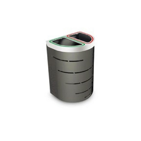 Bidone selettivo 65 L per 2 rifiuti Bidone selettivo 65 L per 2 rifiuti-Leggi tutto