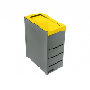 Cestino rettangolare Nice con coperchio basculante portasacco da 45 lt