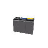 POUBELLE UNITÉ DE RECYCLAGE  CONFIGURE VERRE EN 87 L