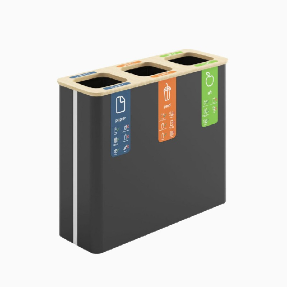 CORBEILLE BINBIN 3*60L CORBEILLE BINBIN 3*60L-Lire la description