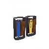 Pattumiera selettiva 75L in legno tropicale