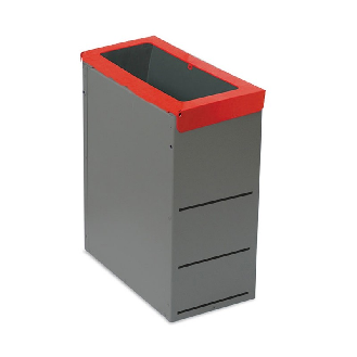 Corbeille Nice rectangulaire avec support sac 45 L ouverture haute-Lire la description