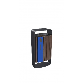 CORBEILLE MALAGA 75L PLASTIQUE RECYCLE SELECTIVE - SUPP SAC-Lire la description