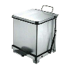 Corbeille à pédale 27 L inox mat