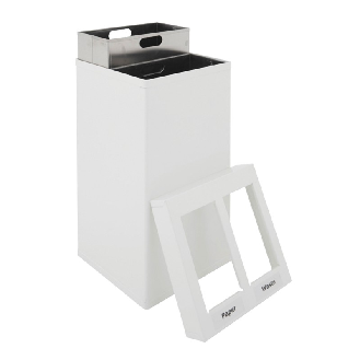 Corbeille carro tri sélectif 2 x 25 L-Lire la description