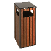 Papelera cuadrada de madera 36 L