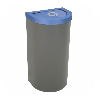 Corbeille Nice 1/2 rond avec bac intérieur 95 L couvercle basculante Corbeille Nice 1/2 rond avec bac intérieur 95 L couvercle basculante