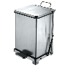 Cestino a pedale 45 L acciaio inox opaco