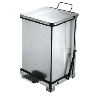 Corbeille robuste et silencieux 45 L Inox mat-Lire la description