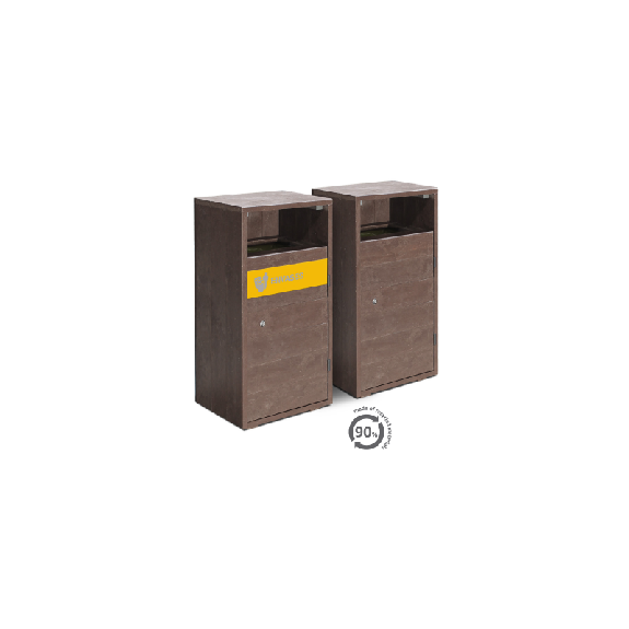 Corbeille de recyclage 90 L-Lire la description