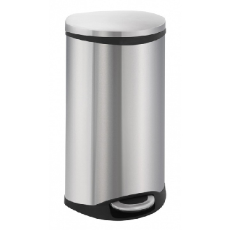 Pattumiera a pedale 30 L in acciaio inox-Leggi tutto