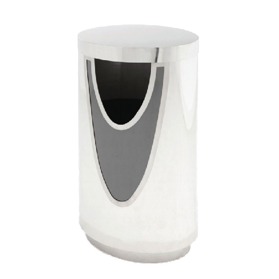 Pattumiera ovale in acciaio inox 30 L-Leggi tutto
