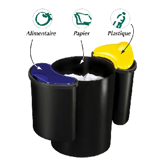 Corbeille de tri confort 16 L + 2 inserts 4.5 L-Lire la description