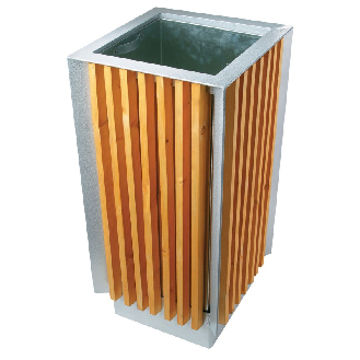 Corbeille carrée bois 65 L-Lire la description