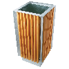 Corbeille carrée en bois 65 L