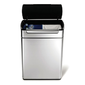 Pattumiera per raccolta differenziata 48 L in acciaio inox-Leggi tutto