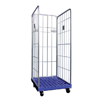 Roll-container 3 lati con base in plastica-Leggi tutto