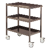 Carrello metallico a 3 vassoi