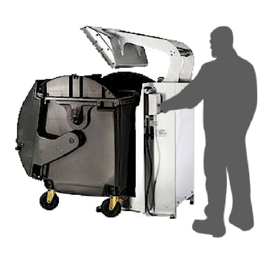 Pressa per contenitore da 660 a 1100 L-Leggi tutto