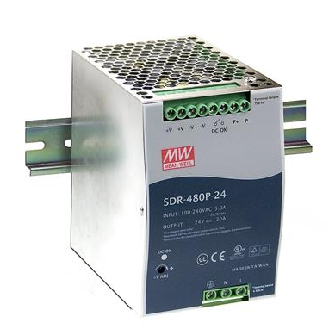 SDR-480P-24 Alimentation rail DIN AC/DC (PSU), ITE, ITE, 1 sortie, 480 W, 24 V, 20 A-Lire la description