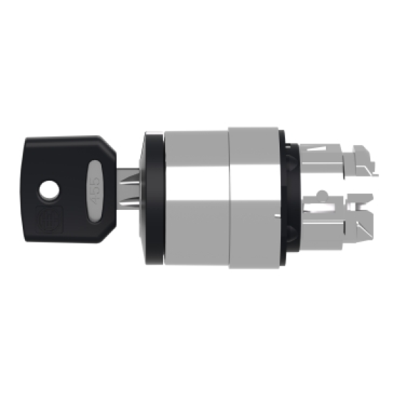 Harmony XB4  tête bouton tournant à clé 455  Ø22  3 pos fix  retr C-Lire la description