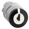 Harmony XB4  tête bouton tournant à clé 455  Ø22  3 pos fix  retr C