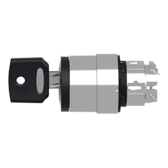 Schlüsselschalter, Frontelement, Harmony XB4, Metall, 22mm, schwarz, 3 Stellungen, rastend-Beschreibung lesen