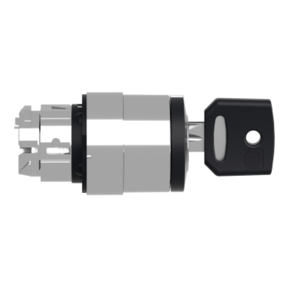 Harmony XB4  tête bouton tournant à clé 455  Ø22  3 pos fix  retr C-Lire la description