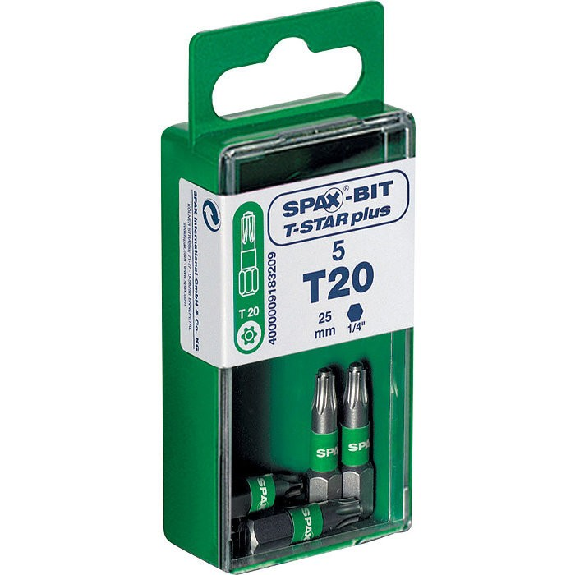 SPAX Bits T -STAR+ T20 1 Blist.a5Bits,25mm-Beschreibung lesen
