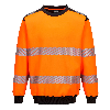 Portwest - Sweat-shirt  manches longues à col rond haute visibilité PW3