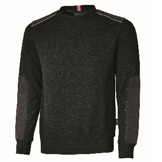 U-Power - Sweat-shirt col rond noir brossé RYKE-Lire la description