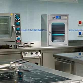 Contenitore di disinfezione UV-C in acciaio inox-Leggi tutto