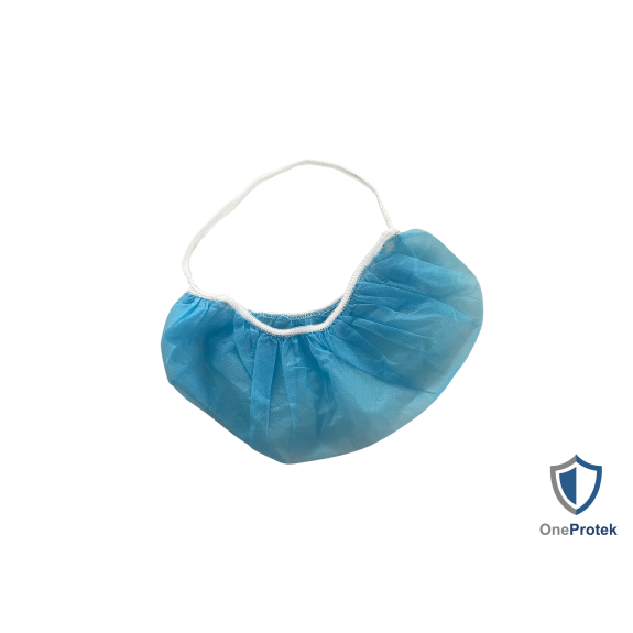 Cache-Barbe jetables - Sachet de 100 Pièces (Bleu) - Taille Unique - Recyclables, Légers et Compacts-Lire la description