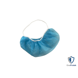 Cache-Barbe jetables - Sachet de 100 Pièces (Bleu) - Taille Unique - Recyclables, Légers et Compacts-Lire la description