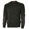 U-Power - Sweat-shirt col rond noir brossé RYKE