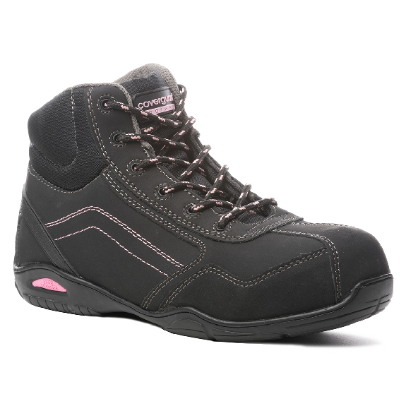 Coverguard - Chaussure de sécurité montante noir rose RUBIS S3 Coverguard - Chaussure de sécurité montante noir rose RUBIS S3-Lire la description