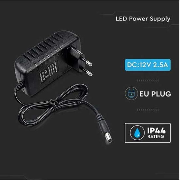 VT-23032 Alimentatore switching stabilizzato 30W 12V 2.5A jack 2.1mm Plug&play - SKU 2671-Leggi tutto