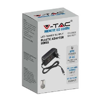 VT-23032 Alimentatore switching stabilizzato 30W 12V 2.5A jack 2.1mm Plug&play - SKU 2671-Leggi tutto