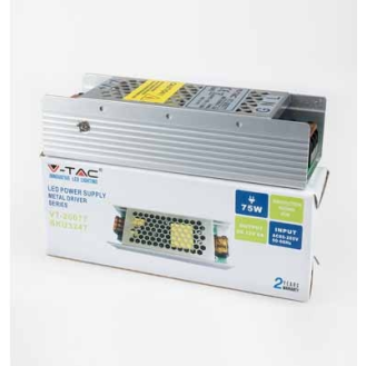 VT-20077 Alimentatore SLIM in metallo 75W 12V 6A IP20 con morsetti a vite - SKU 3247-Leggi tutto
