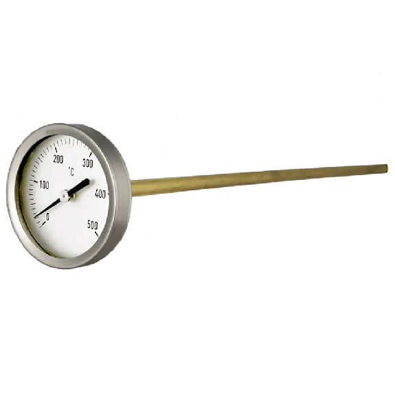 THERMOMÈTRE BIMÉTAL POUR FOURS AVEC TIGE EN LAITON D42-Leggi tutto
