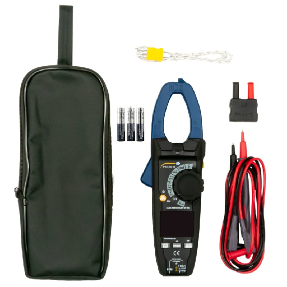 PCE Instruments Stromzange PCE-DC 25 Messbereich 0 ... 1000 A AC/DC |Bluetooth |Einschaltstrommessung |LC Display-Beschreibung lesen