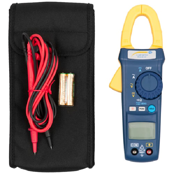 PCE Instruments Digital-Messzange PCE-DC 41 Spannungen bis 600 V |Ströme bis 600 A |Widerstände bis 1000 Ω-Beschreibung lesen