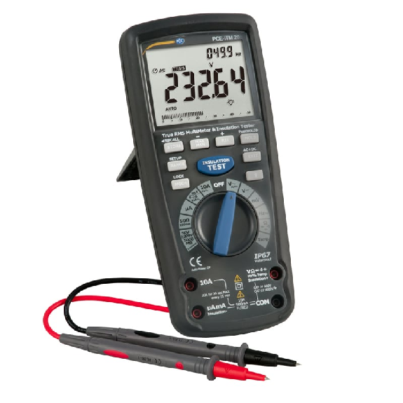 PCE Instruments Multimeter / Isolationstester PCE-ITM 20 Prüfspannung bis 1000 V |CAT IV 600 V |inkl. Speicher-Beschreibung lesen